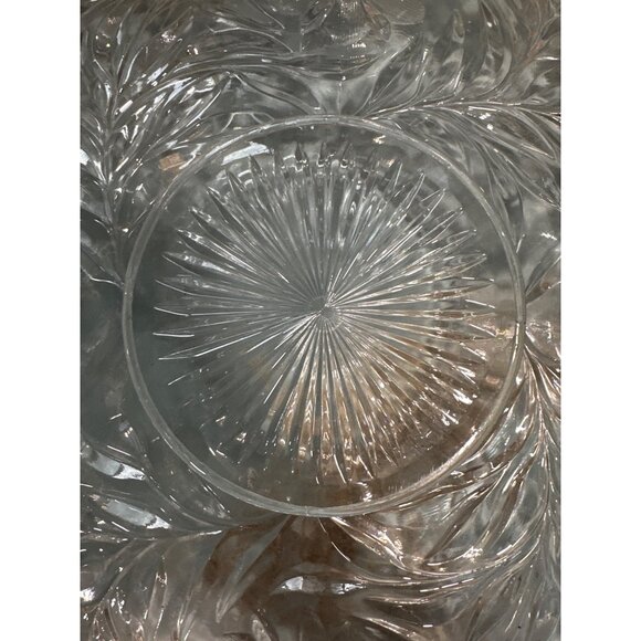 Vintage Clear Glass Cut Crystal Serving Bowl - Picture 7 of 10